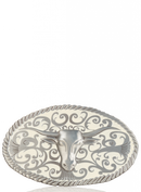 Belt buckle bull white