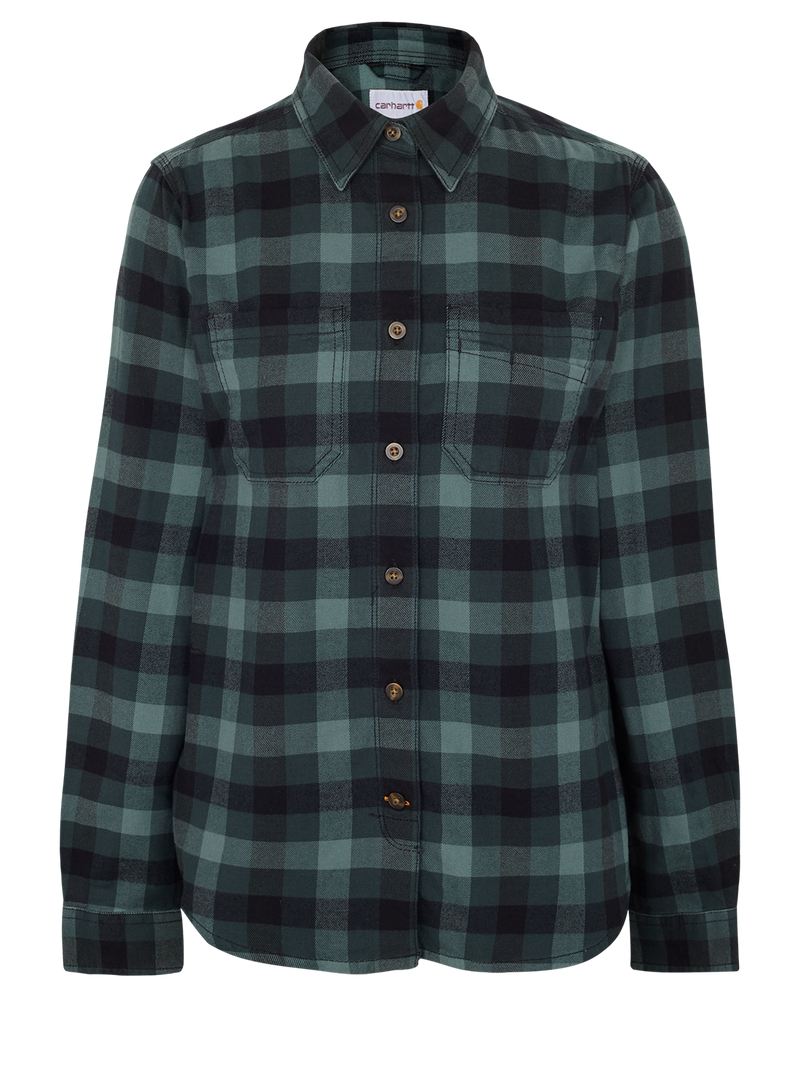 Carhartt hamilton flannel female shirt balsam green 103226