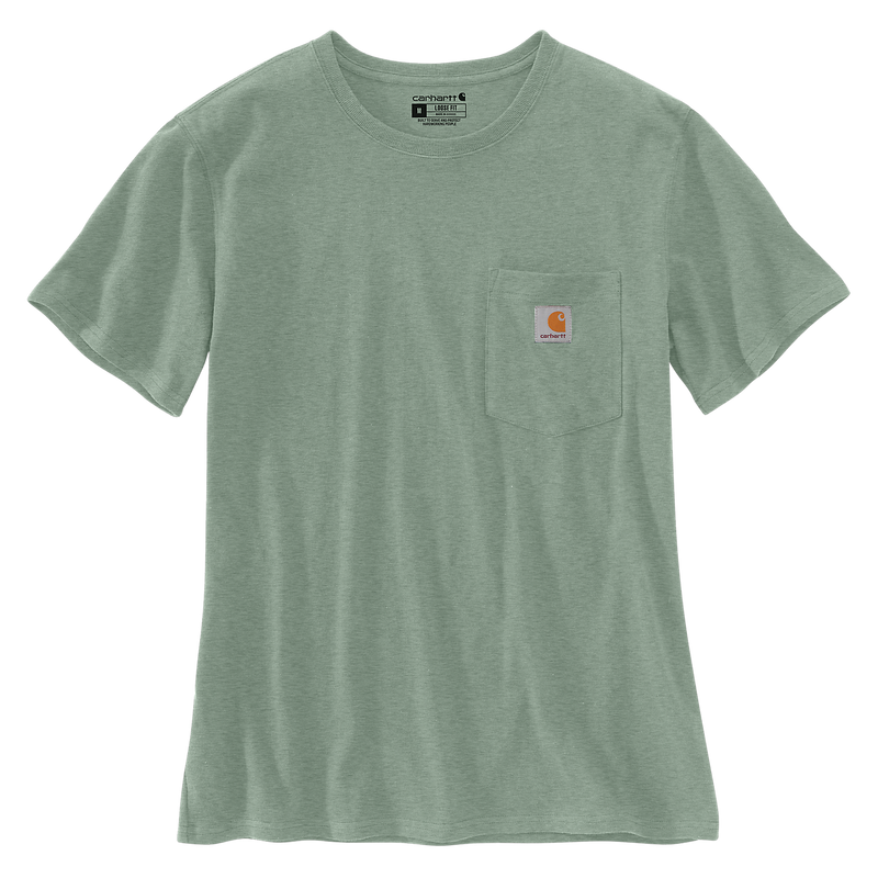 Carhartt Women's Pocket S/S T-shirt K87 - Jade Heather 103067