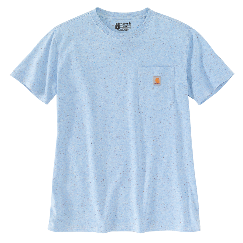 Carhartt Women's Pocket S/S T-shirt K87 - Powder Blue 103067
