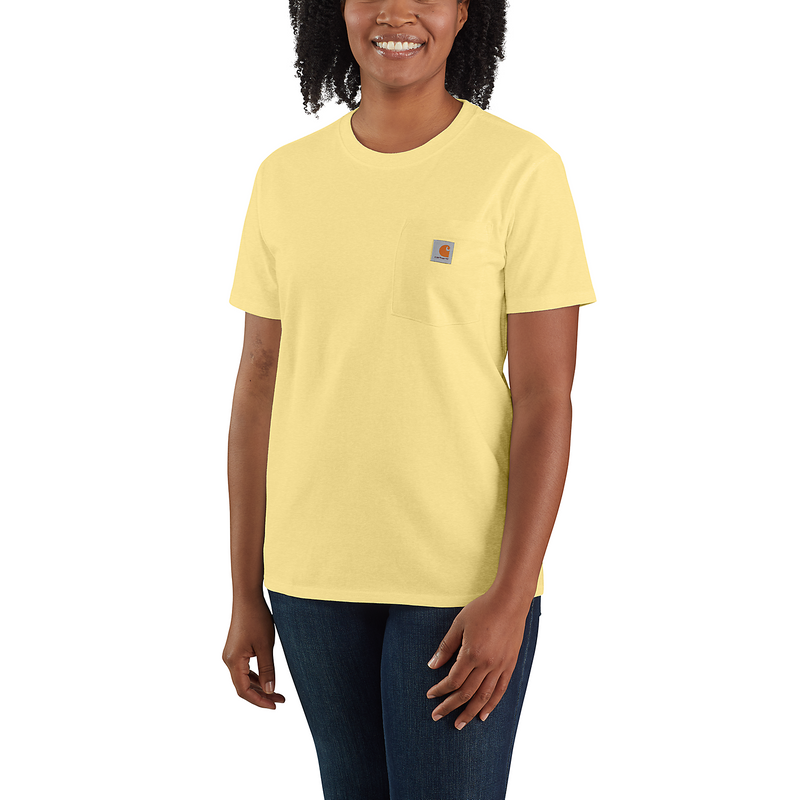 Carhartt Women's Pocket S/S T-shirt K87 - Y24 Pale sun 103067