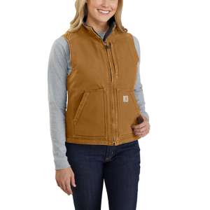 Dames Sherpa Gevoerde Mock Neck Vest 104224 BRN
