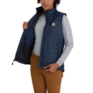 Carhartt Women's Rain Defender Nylon Insulated Vest - 104315 Navy