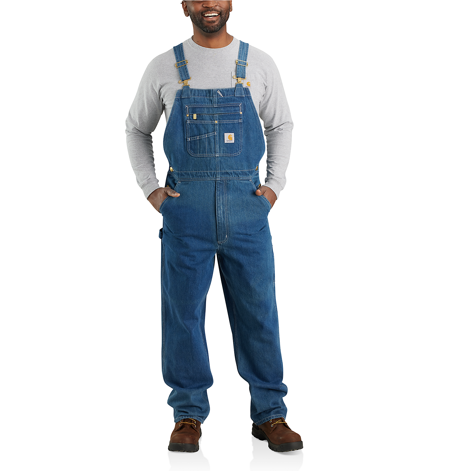 Carhartt Denim Bib Overall Darkstone - 104672