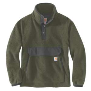Relaxed fit fleece pullover - Basil Heather