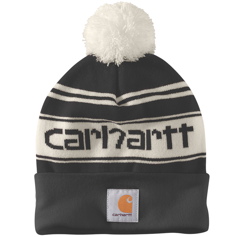Carhartt Knit Coffed Beanie with Pompom  - Black 105168