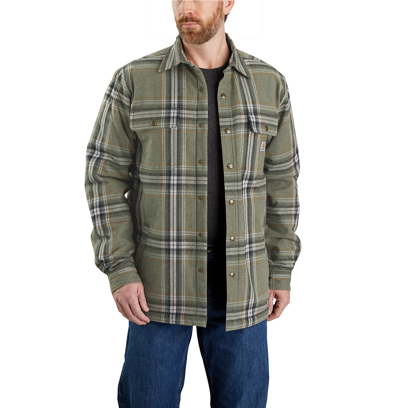 Carhartt Relaxed Fit Flannel Sherpa Lined Shirt Jac 105430