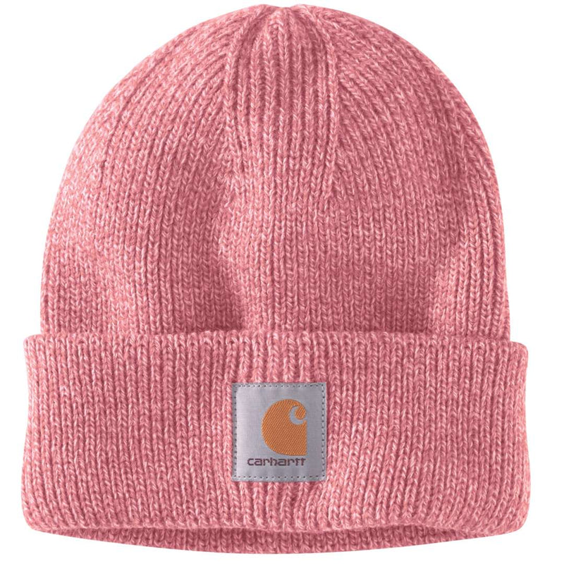 Rib Knit Acrylic Hat - Pink Salt Rosewood 105560