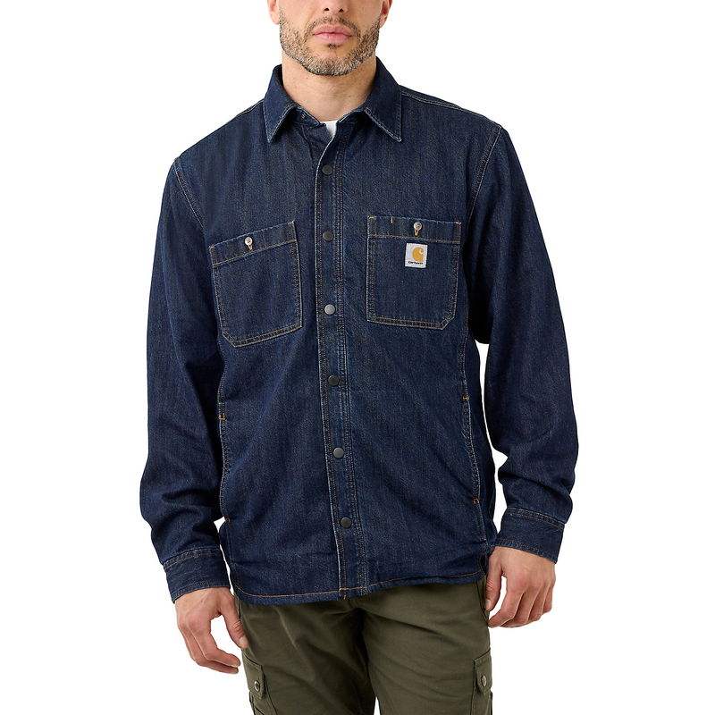 Carhartt wip denim sales shirt