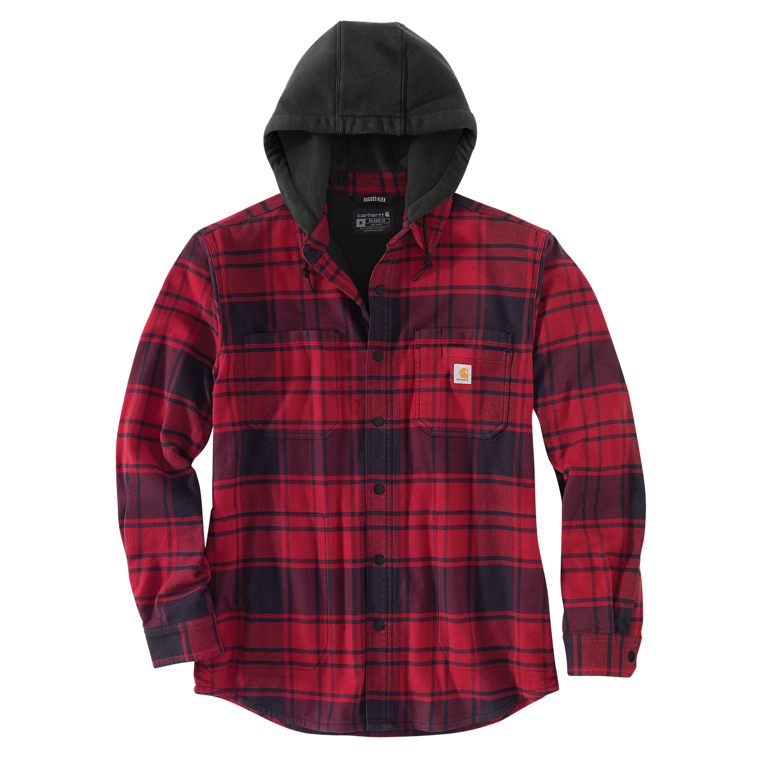 Carhartt Hooded Shirt Jacket - Oxblood 105621