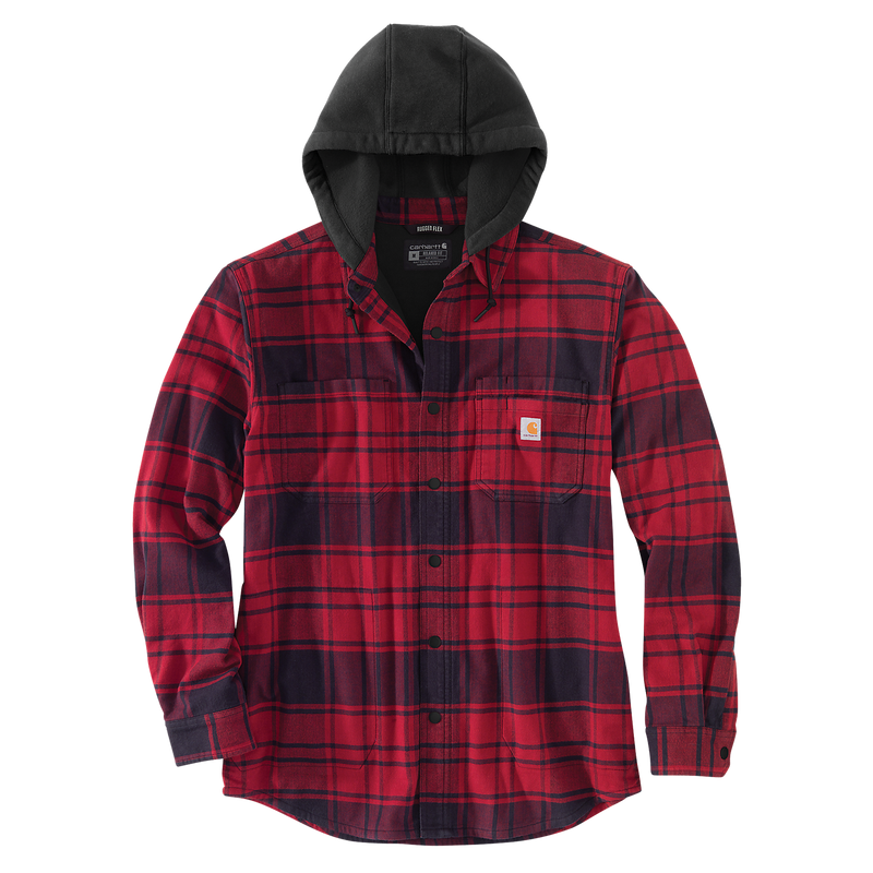 Carhartt Hooded Shirt Jacket - Oxblood 105621