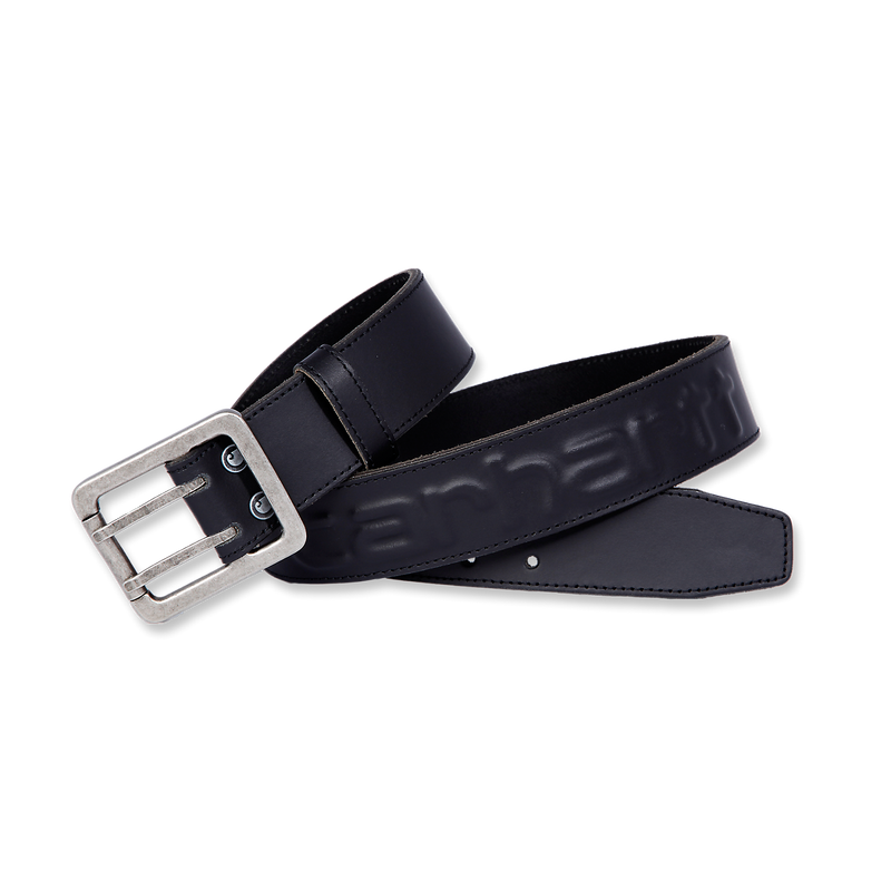 Leather belt Carhartt logo black