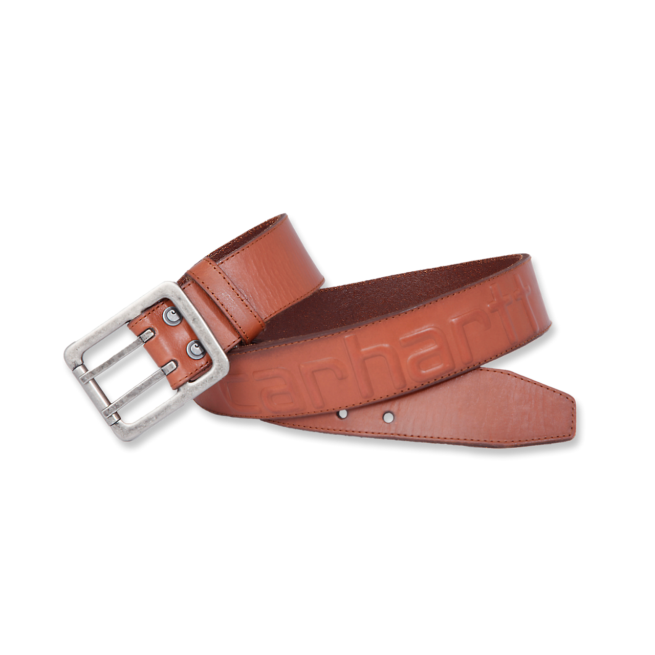 Leather Belt Carhartt Logo Brown