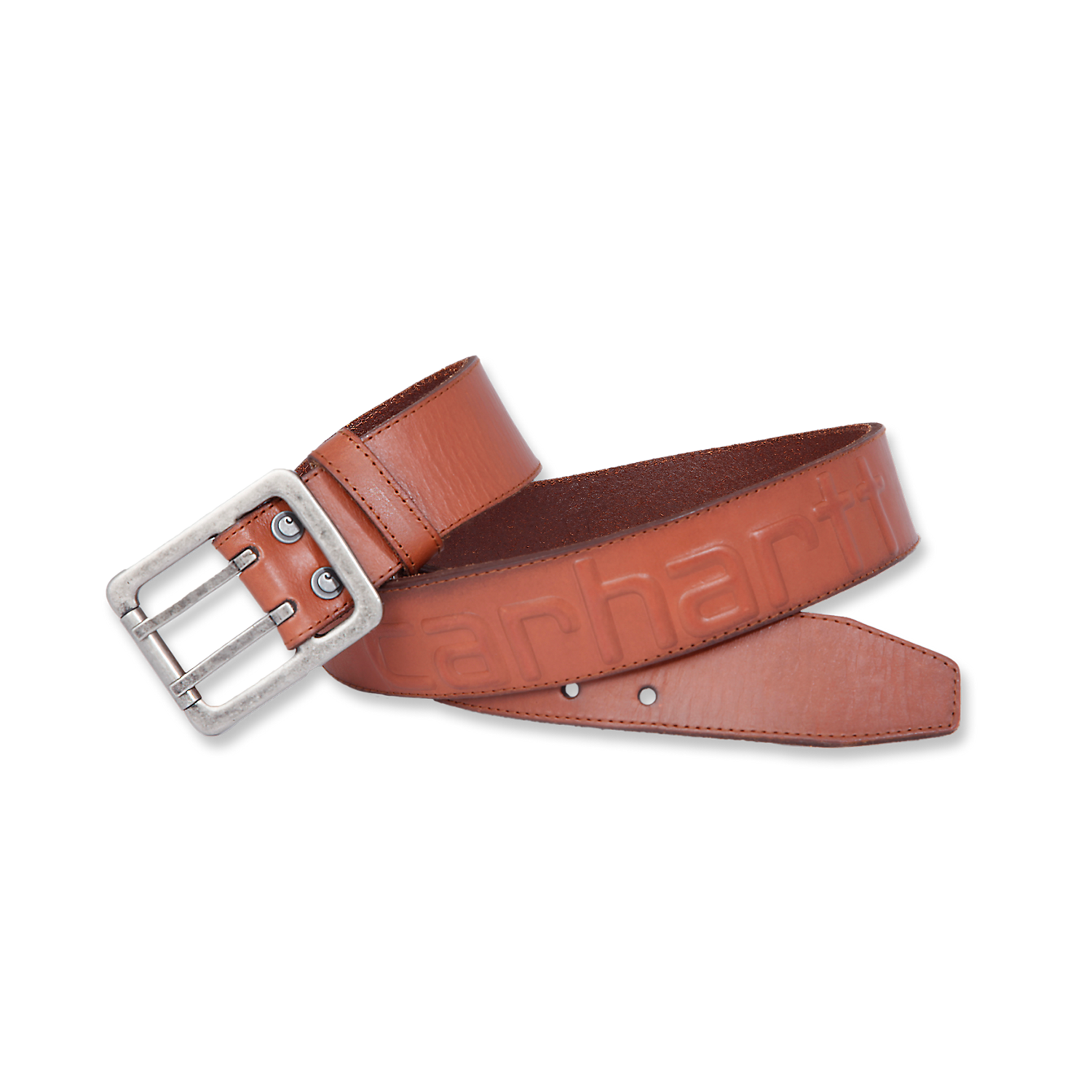Leather Belt Carhartt Logo Brown