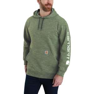 Hooded Sleeve logo sweater Elm space dye - K288