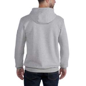 Carhartt sleeve logo hoodie heather grey K288-E20