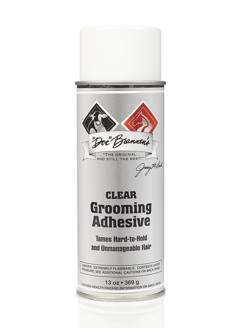 Grooming adhesive clear
