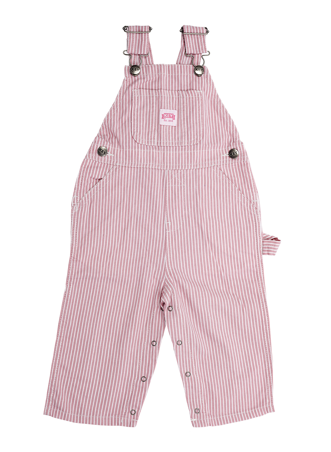 Key Baby Size Coverall Pink Striped