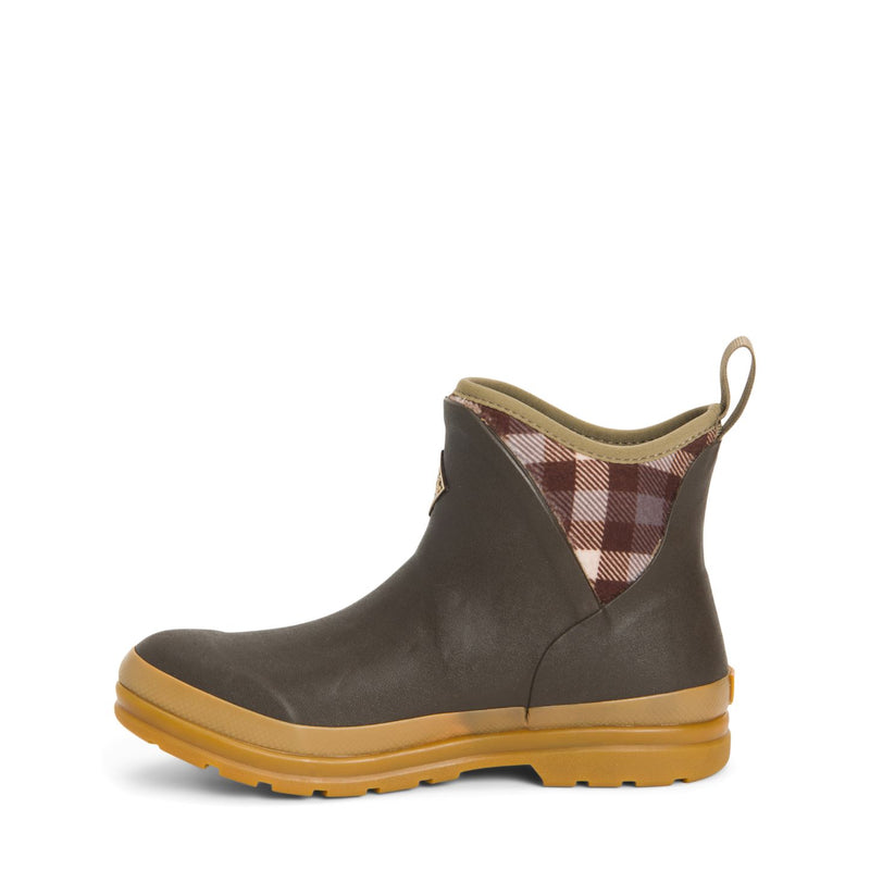 Muck Originals Pull On Ankle Brown/Plaid